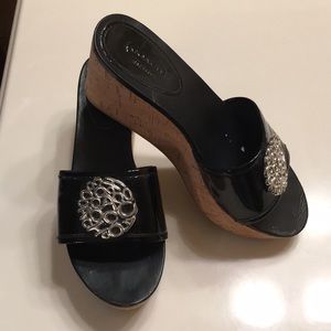 Coach Platform Wedge Sandals